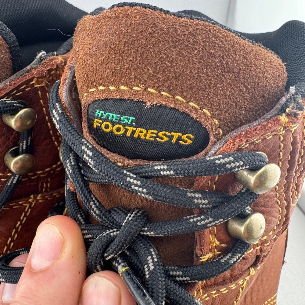 Hytest Footrests Work Boots 7.5C Brown Excellent Waterproof‎ Met Guard K27331
